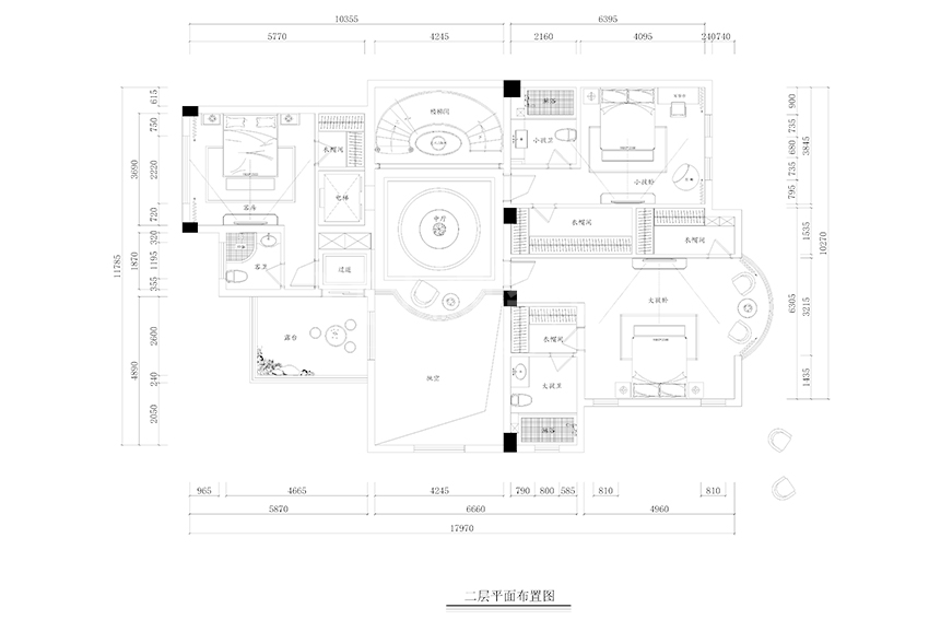 二层平面布置图 二层平面布置图