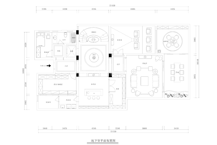 地下室平面布置图 地下室平面布置图