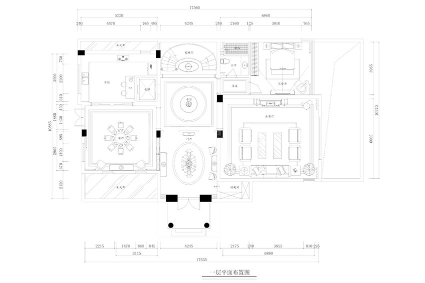 一层平面布置图 一层平面布置图
