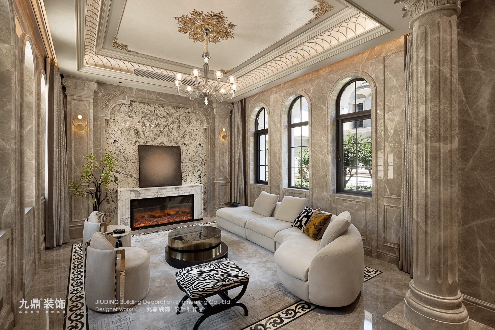 杭州  昆仑府550㎡法式轻奢装修案例